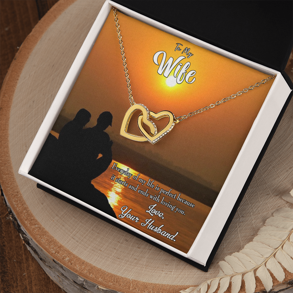 To My Wife Life is Perfect Inseparable Necklace-Express Your Love Gifts