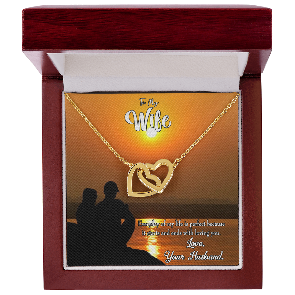 To My Wife Life is Perfect Inseparable Necklace-Express Your Love Gifts