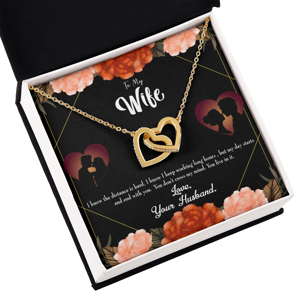 To My Wife Live in My Mind Inseparable Necklace-Express Your Love Gifts