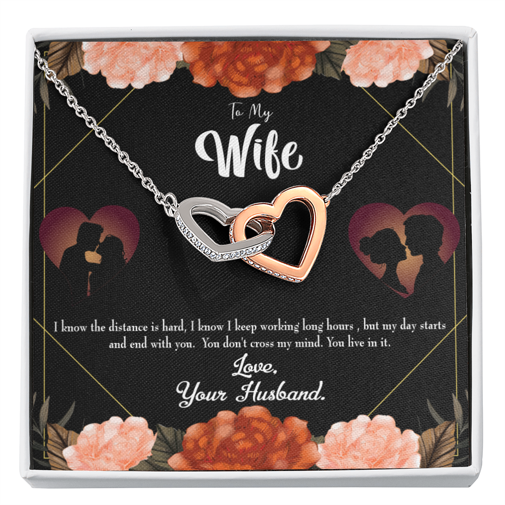 To My Wife Live in My Mind Inseparable Necklace-Express Your Love Gifts