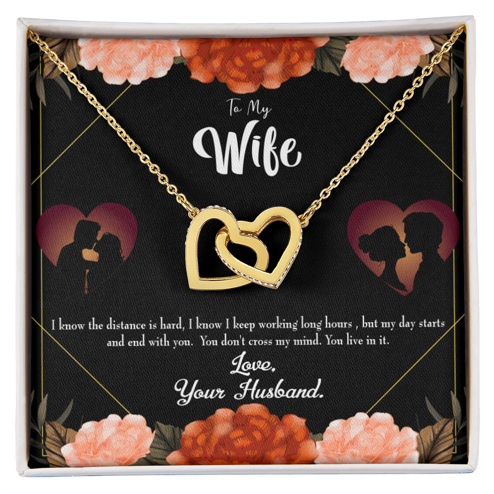 To My Wife Live in My Mind Inseparable Necklace-Express Your Love Gifts