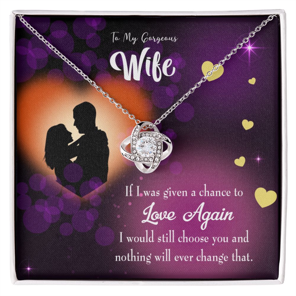 To My Wife Love Again Infinity Knot Necklace Message Card-Express Your Love Gifts