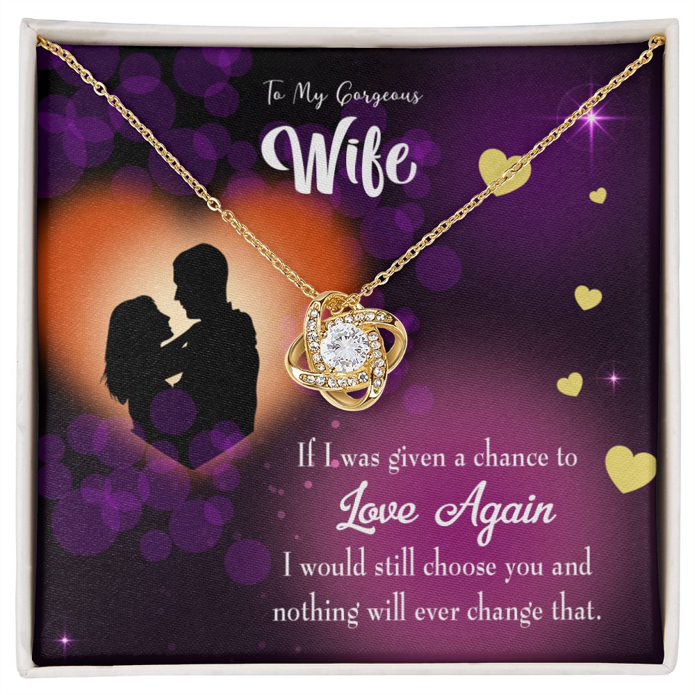 To My Wife Love Again Infinity Knot Necklace Message Card-Express Your Love Gifts