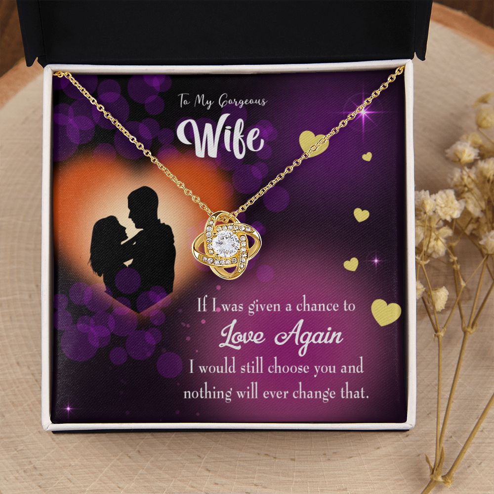 To My Wife Love Again Infinity Knot Necklace Message Card-Express Your Love Gifts