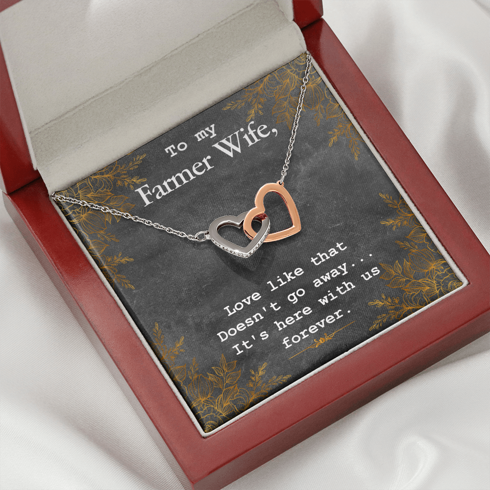 To My Wife Love is Here Forever Farmer Wife Inseparable Necklace-Express Your Love Gifts