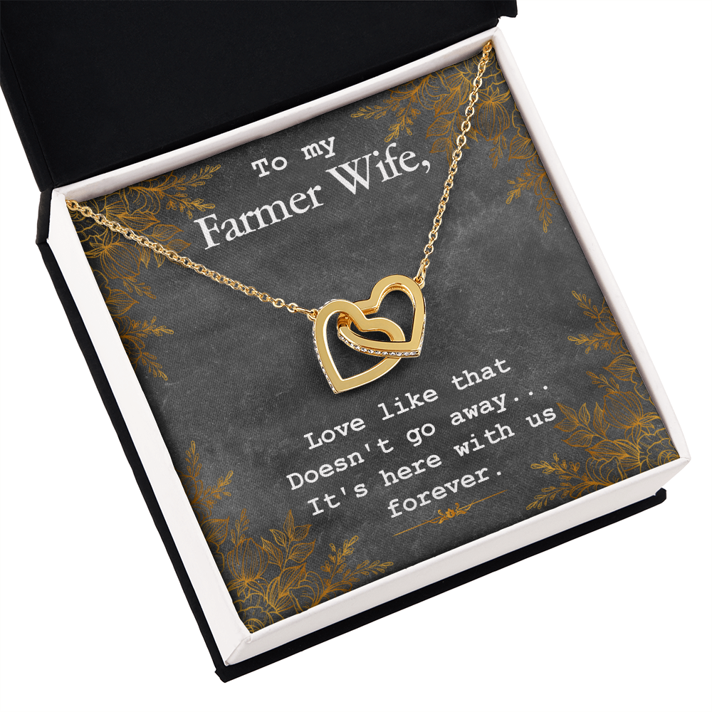 To My Wife Love is Here Forever Farmer Wife Inseparable Necklace-Express Your Love Gifts