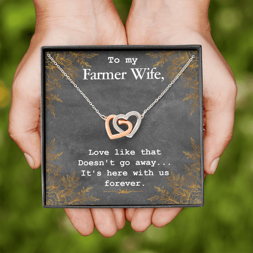 To My Wife Love is Here Forever Farmer Wife Inseparable Necklace-Express Your Love Gifts