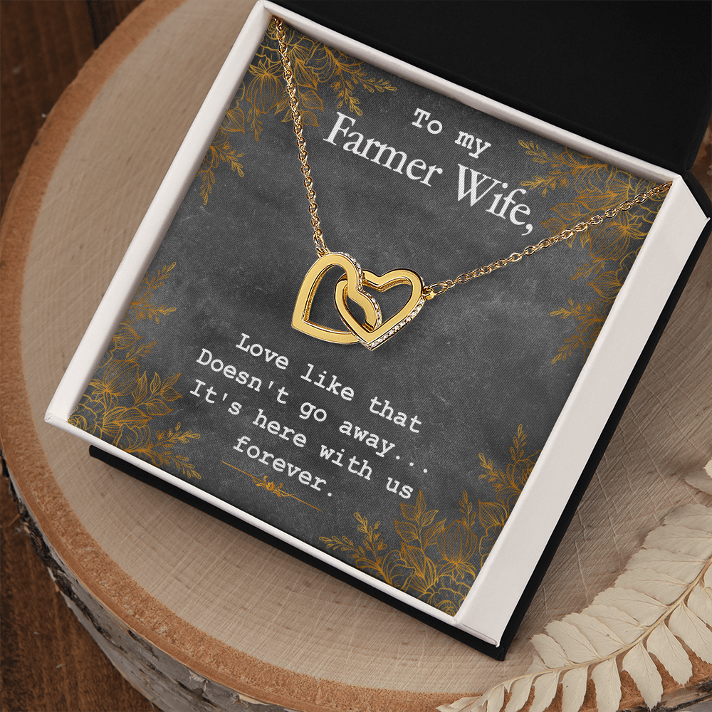 To My Wife Love is Here Forever Farmer Wife Inseparable Necklace-Express Your Love Gifts