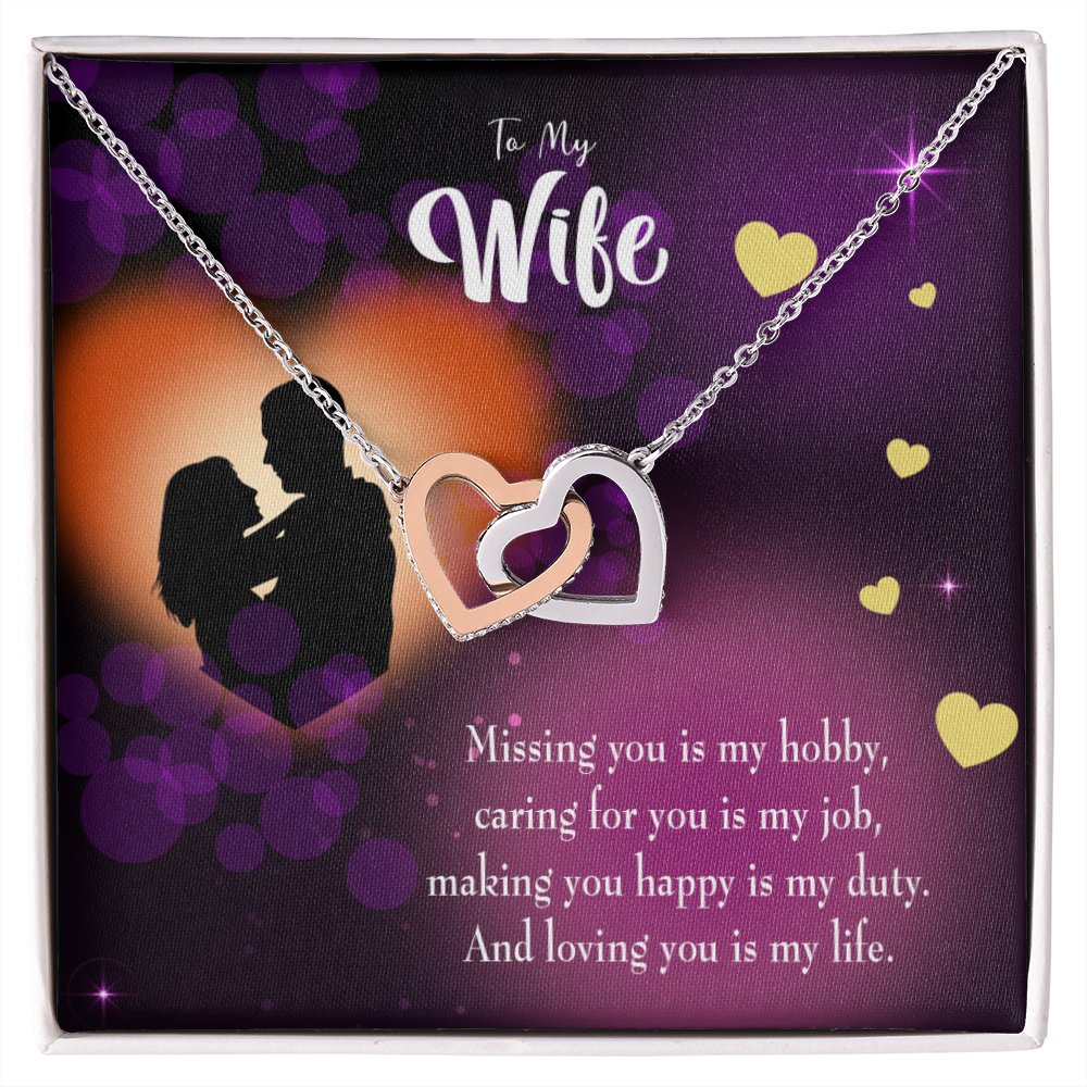 To My Wife Love of My Life Inseparable Necklace-Express Your Love Gifts