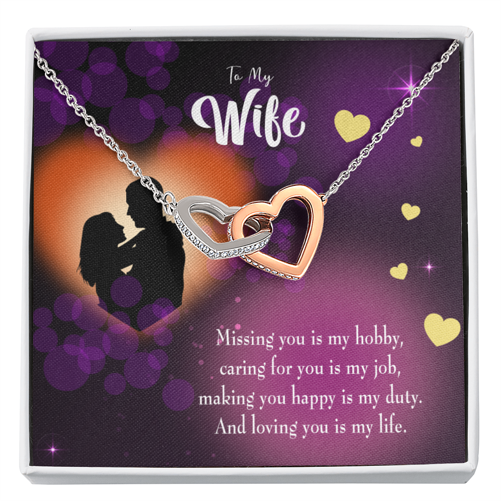 To My Wife Love of My Life Inseparable Necklace-Express Your Love Gifts