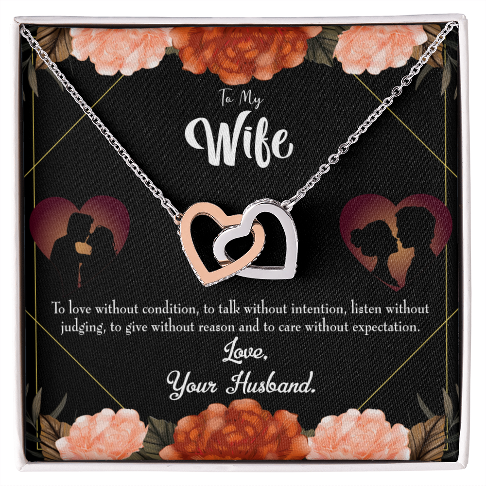 To My Wife Love Talk Listen Inseparable Necklace-Express Your Love Gifts