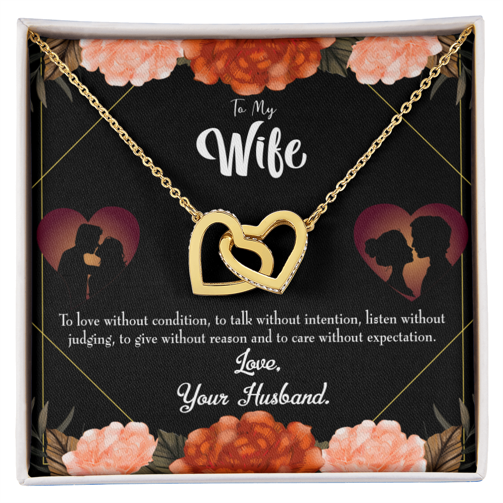 To My Wife Love Talk Listen Inseparable Necklace-Express Your Love Gifts