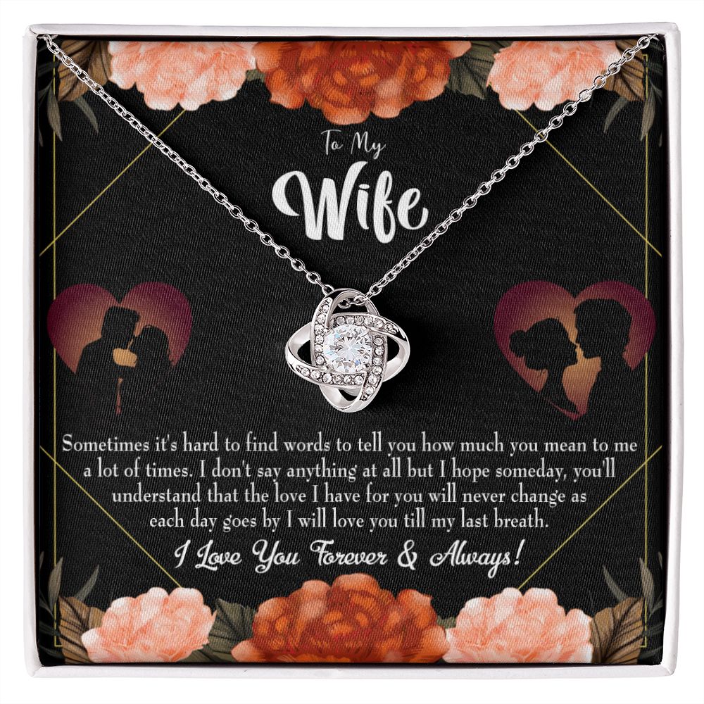 To My Wife Love You Forever Infinity Knot Necklace Message Card-Express Your Love Gifts
