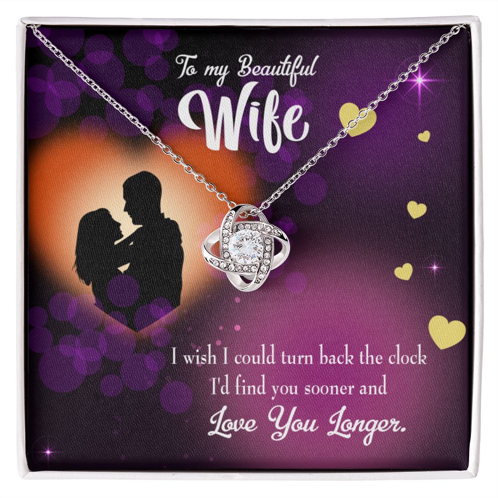 To My Wife Love You Longer Infinity Knot Necklace Message Card-Express Your Love Gifts