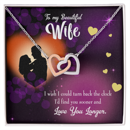 To My Wife Love You Longer Inseparable Necklace-Express Your Love Gifts