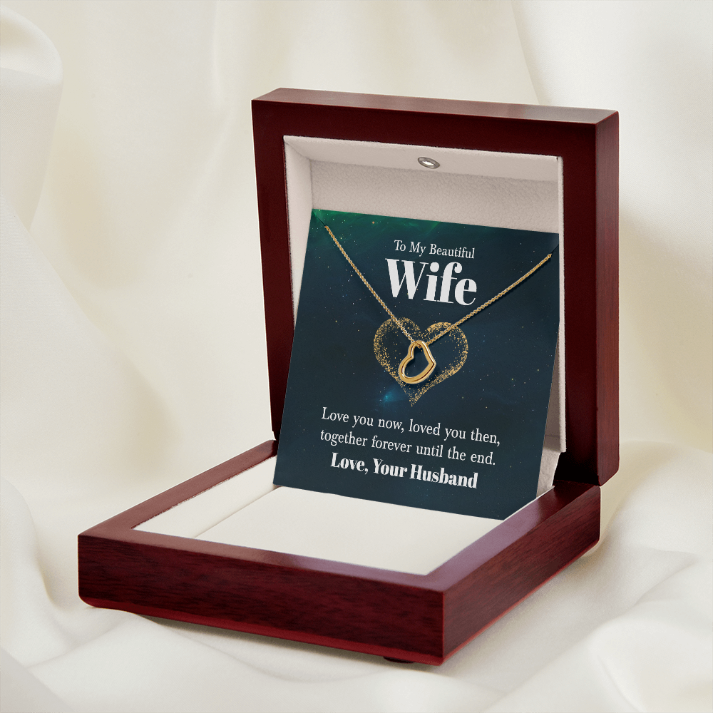 To My Wife Love You Now Delicate Heart Necklace-Express Your Love Gifts