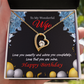 To My Wife Love You Sweetly Birthday Message Forever Necklace w Message Card-Express Your Love Gifts