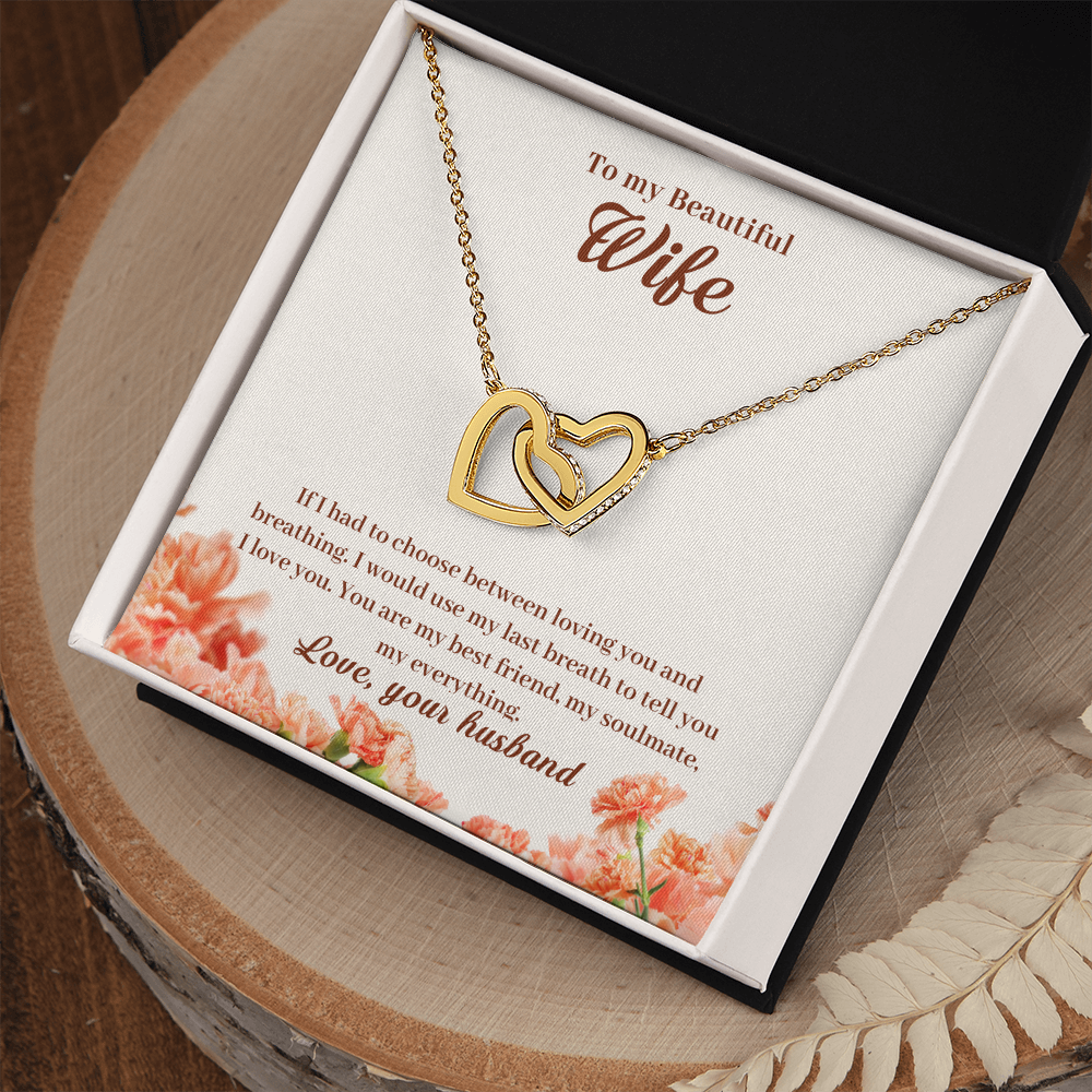 To My Wife Loving and Breathing Inseparable Necklace-Express Your Love Gifts