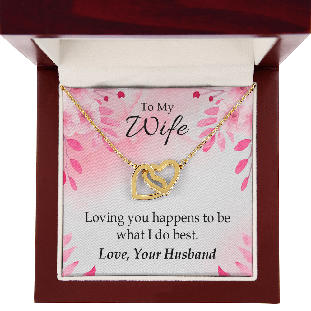 To My Wife Loving You is What I Do Best Inseparable Necklace-Express Your Love Gifts