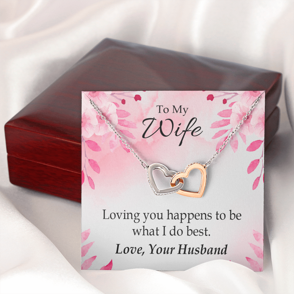 To My Wife Loving You is What I Do Best Inseparable Necklace-Express Your Love Gifts