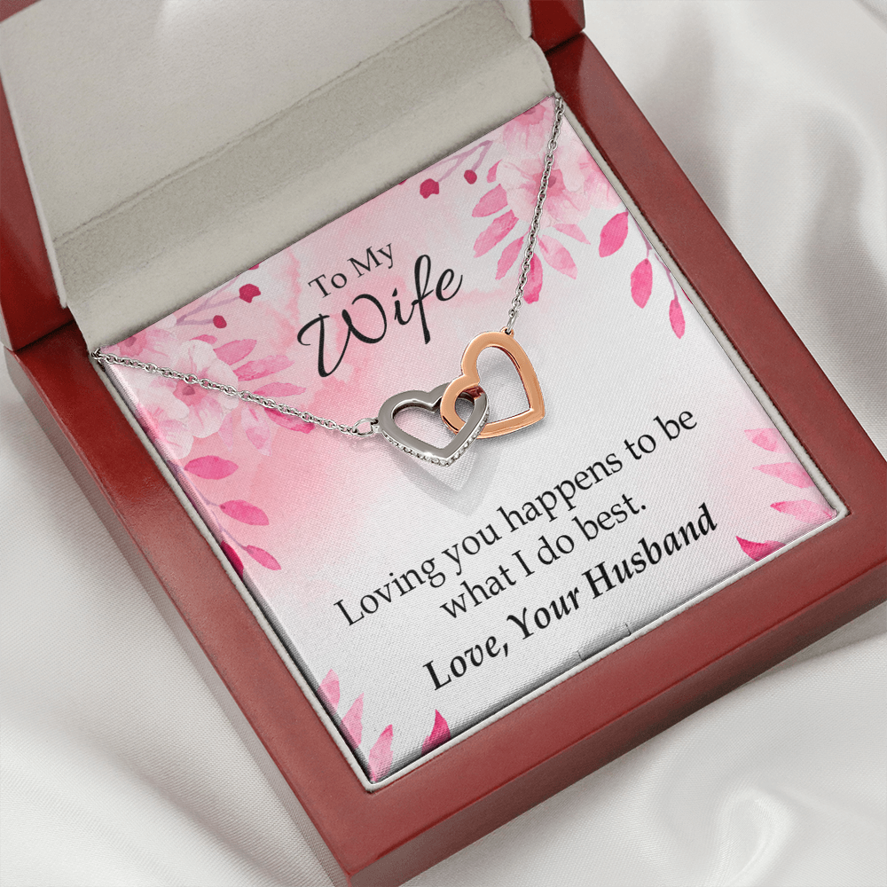 To My Wife Loving You is What I Do Best Inseparable Necklace-Express Your Love Gifts