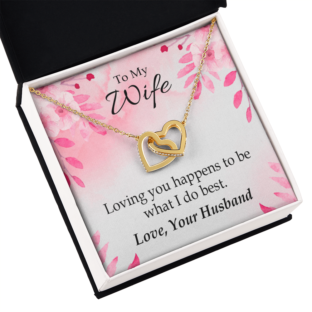 To My Wife Loving You is What I Do Best Inseparable Necklace-Express Your Love Gifts