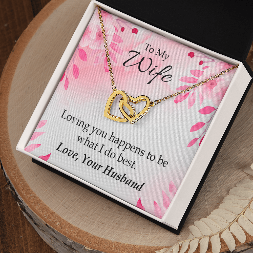 To My Wife Loving You is What I Do Best Inseparable Necklace-Express Your Love Gifts