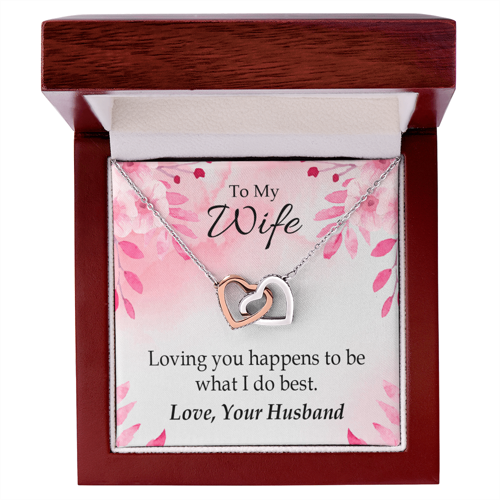 To My Wife Loving You is What I Do Best Inseparable Necklace-Express Your Love Gifts