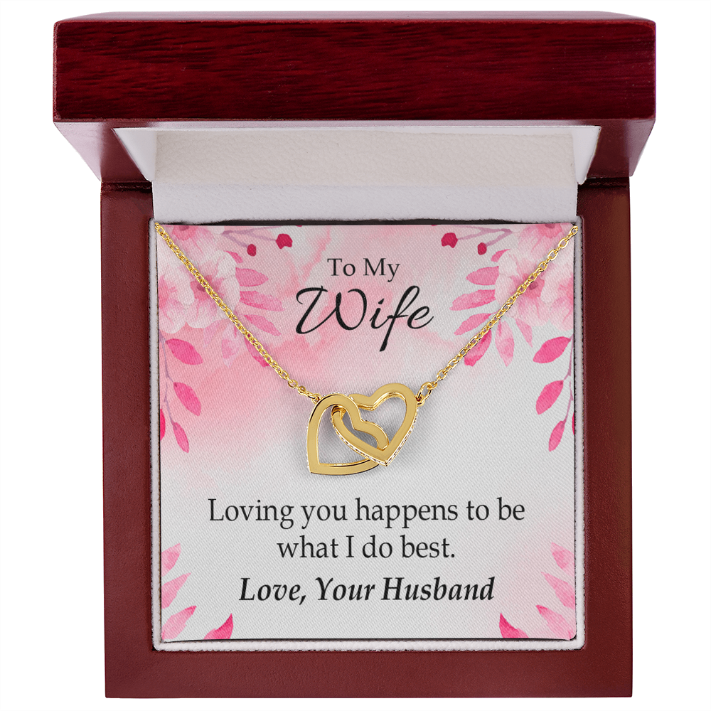 To My Wife Loving You is What I Do Best Inseparable Necklace-Express Your Love Gifts