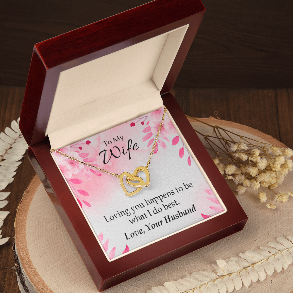 To My Wife Loving You is What I Do Best Inseparable Necklace-Express Your Love Gifts