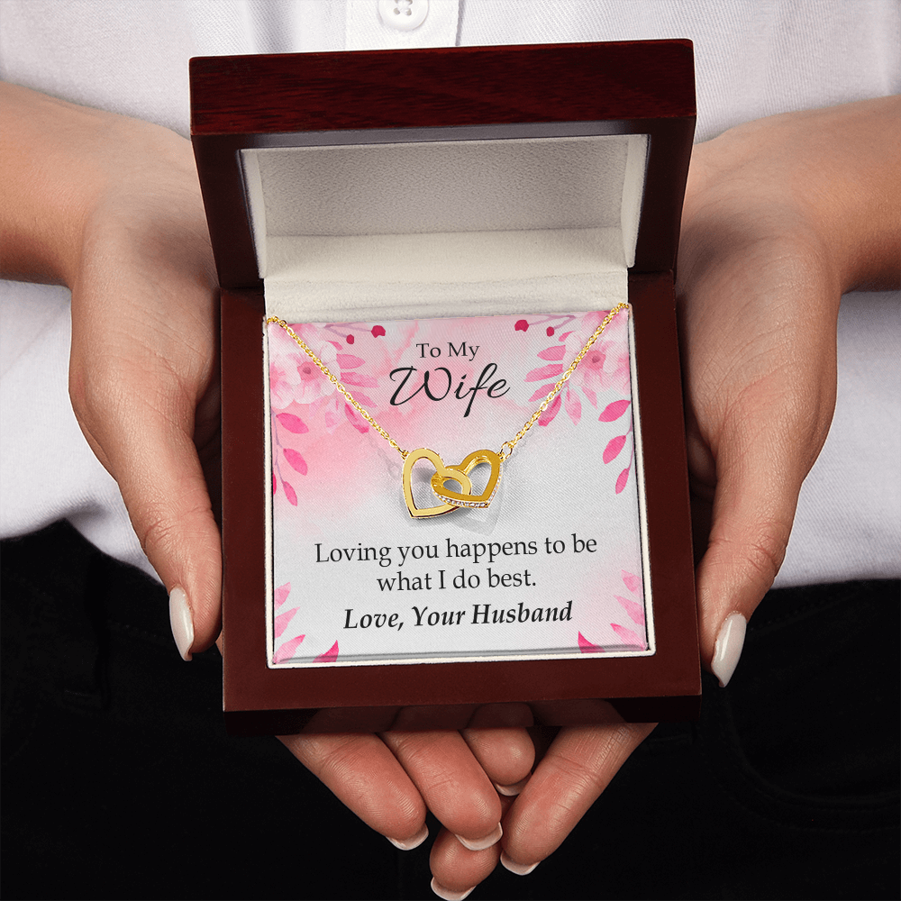 To My Wife Loving You is What I Do Best Inseparable Necklace-Express Your Love Gifts