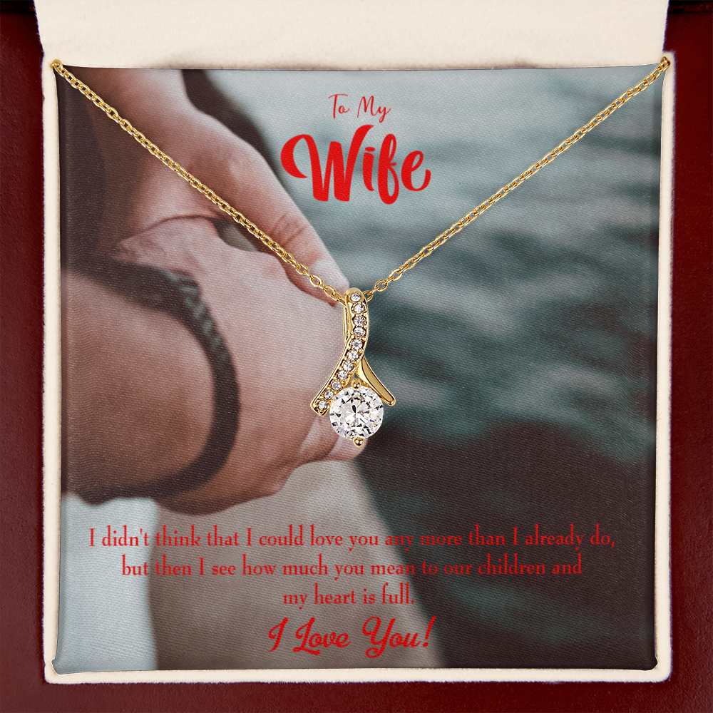 To My Wife Meaningful Wife Message Alluring Ribbon Necklace Message Card-Express Your Love Gifts