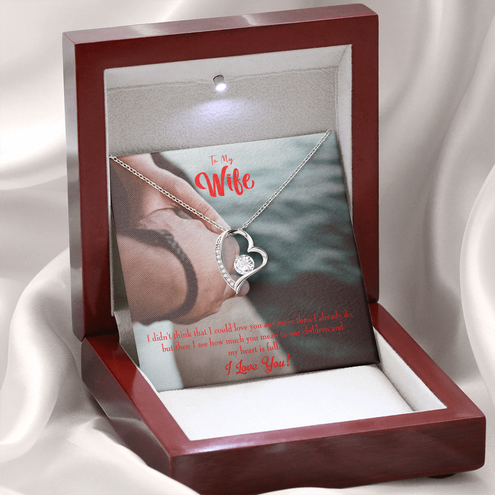 To My Wife Meaningful Wife Message Forever Necklace w Message Card-Express Your Love Gifts