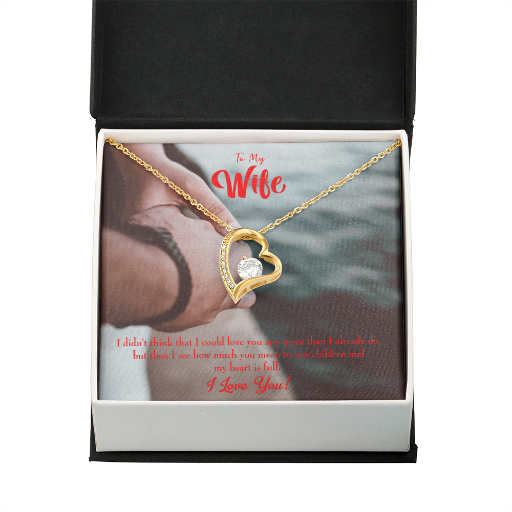 To My Wife Meaningful Wife Message Forever Necklace w Message Card-Express Your Love Gifts