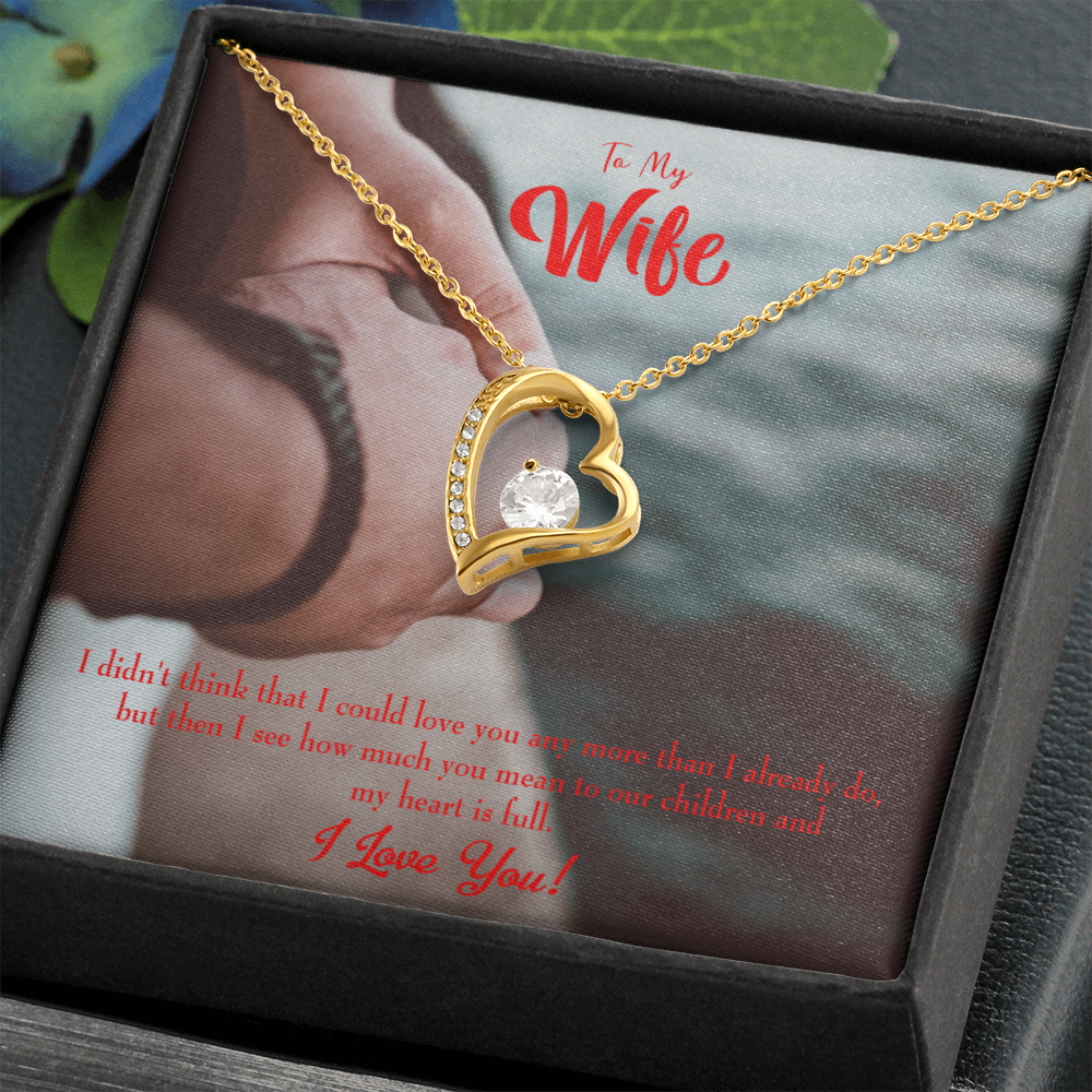 To My Wife Meaningful Wife Message Forever Necklace w Message Card-Express Your Love Gifts