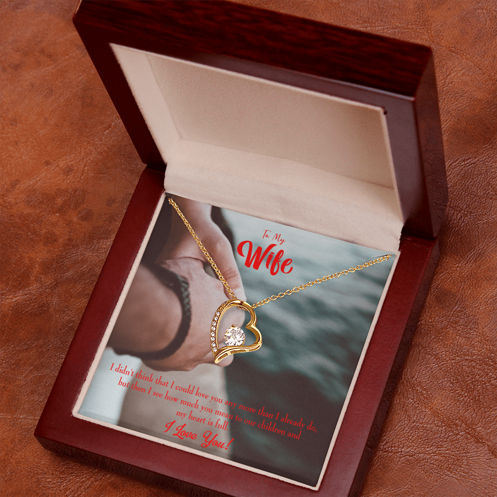 To My Wife Meaningful Wife Message Forever Necklace w Message Card-Express Your Love Gifts