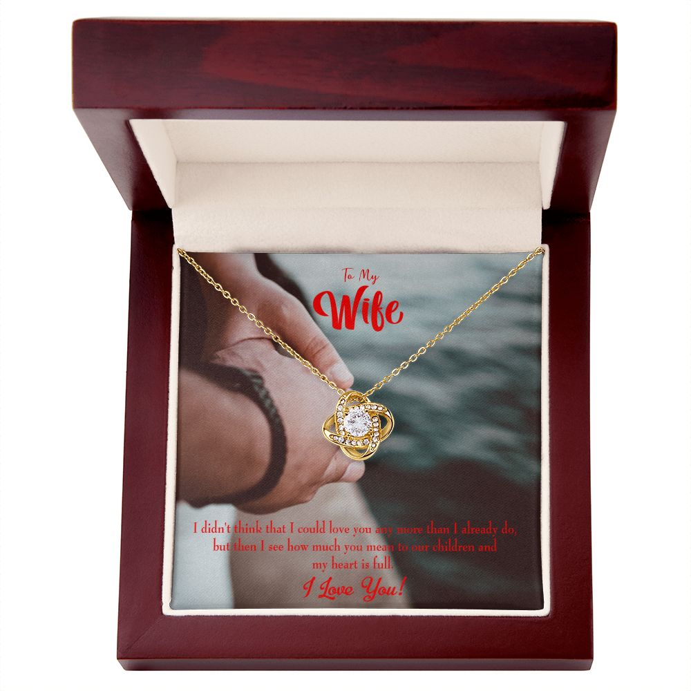 To My Wife Meaningful Wife Message Infinity Knot Necklace Message Card-Express Your Love Gifts