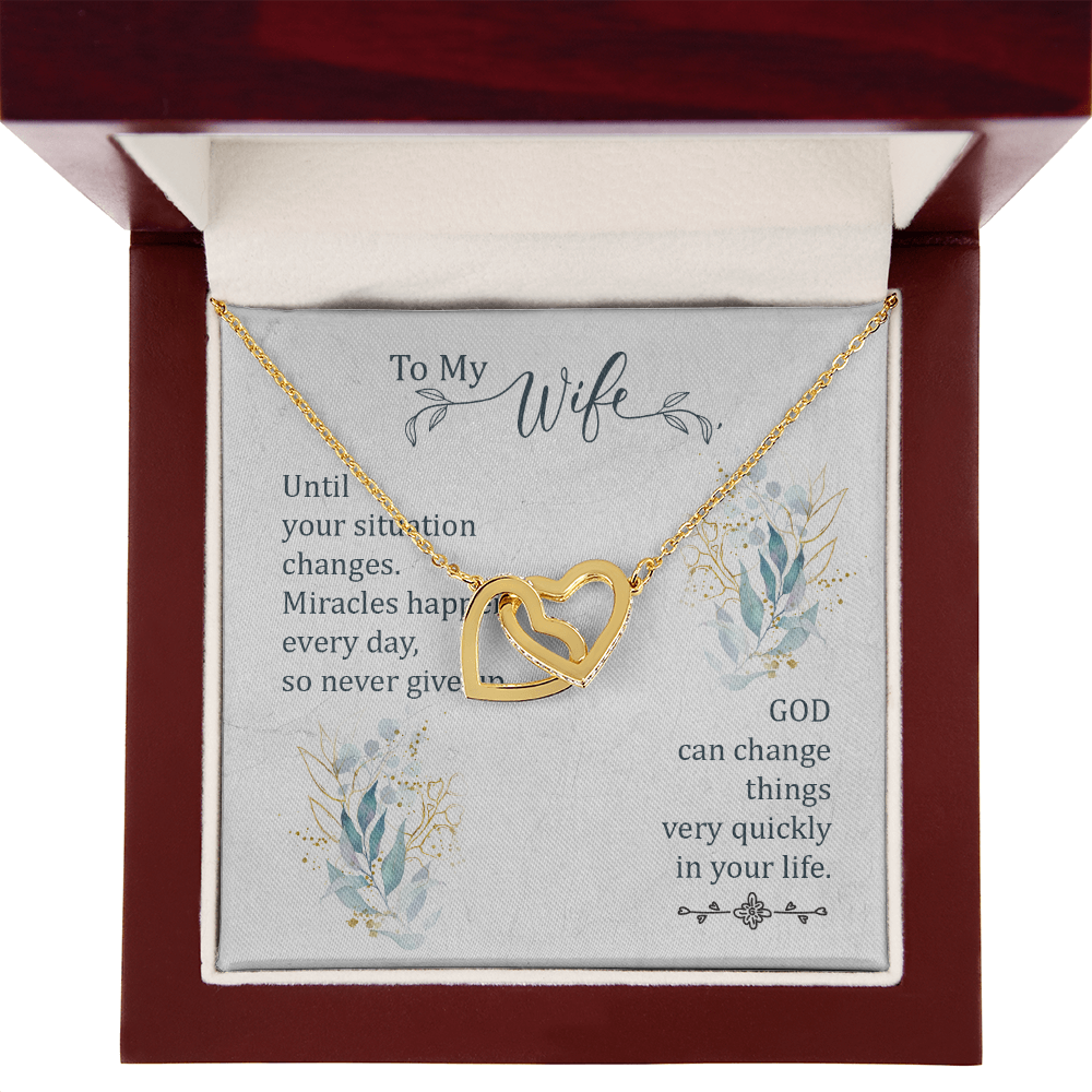 To My Wife Miracles Happen Every Day Inseparable Necklace-Express Your Love Gifts