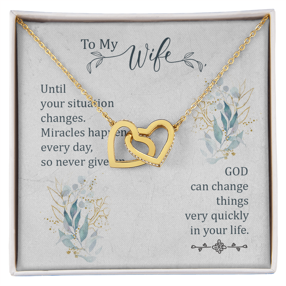 To My Wife Miracles Happen Every Day Inseparable Necklace-Express Your Love Gifts