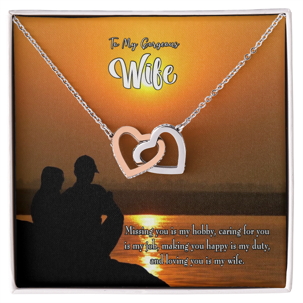 To My Wife Missing You Inseparable Necklace-Express Your Love Gifts