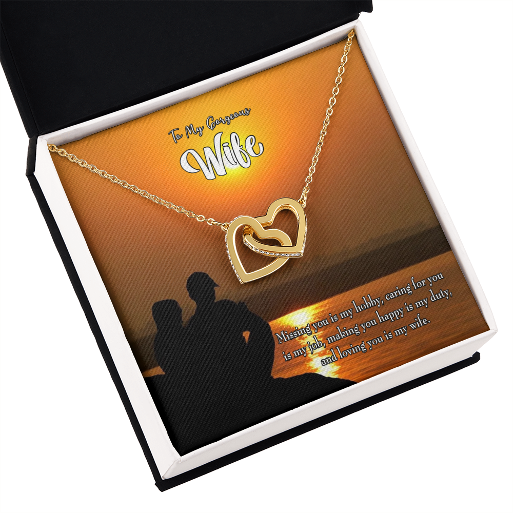 To My Wife Missing You Inseparable Necklace-Express Your Love Gifts