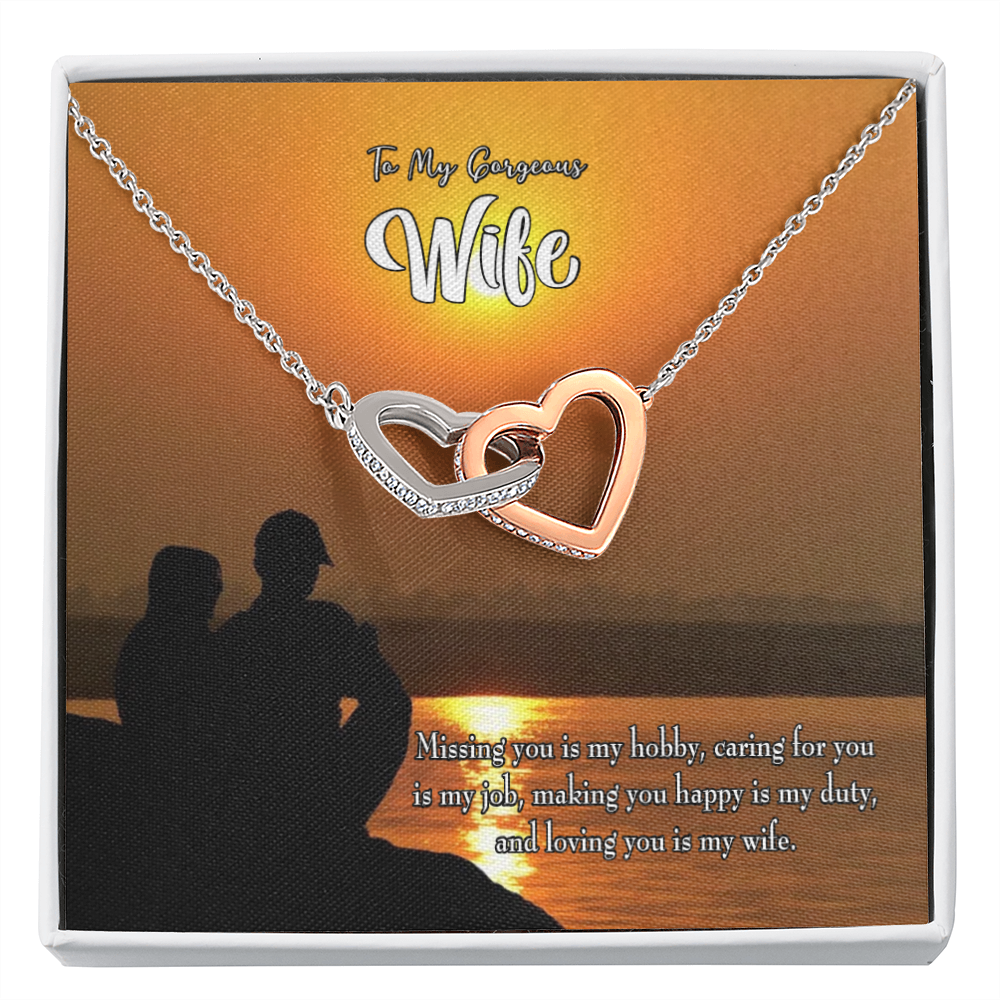 To My Wife Missing You Inseparable Necklace-Express Your Love Gifts