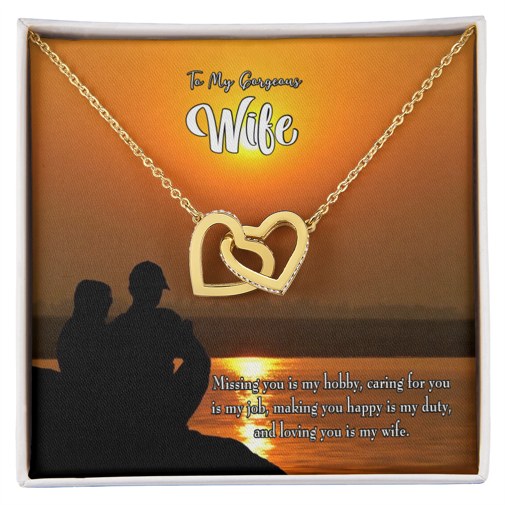 To My Wife Missing You Inseparable Necklace-Express Your Love Gifts