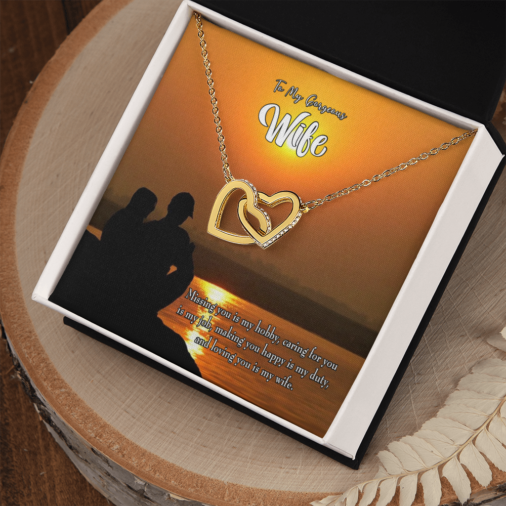 To My Wife Missing You Inseparable Necklace-Express Your Love Gifts