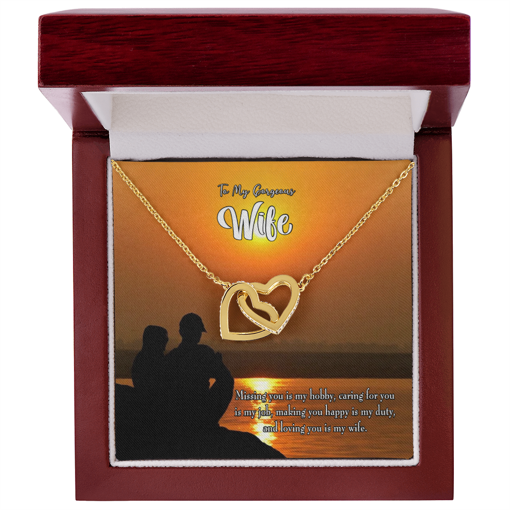 To My Wife Missing You Inseparable Necklace-Express Your Love Gifts