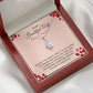 To My Wife Multiply it by Infinity Alluring Ribbon Necklace Message Card-Express Your Love Gifts
