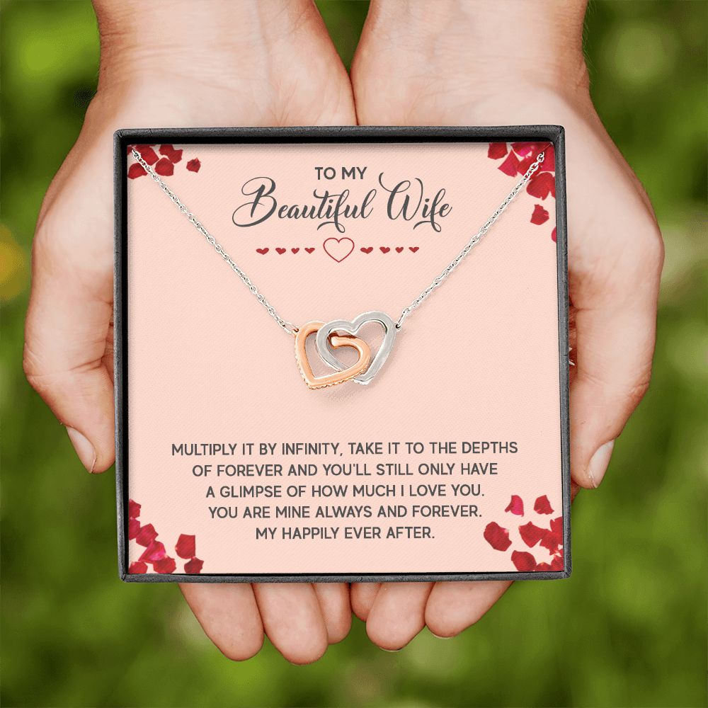 To My Wife Multiply it by Infinity Inseparable Necklace-Express Your Love Gifts