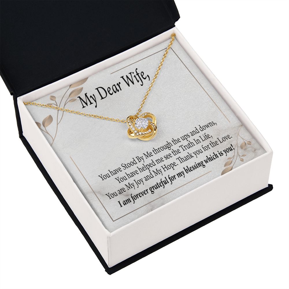 To My Wife My Dear Wife Infinity Knot Necklace Message Card-Express Your Love Gifts