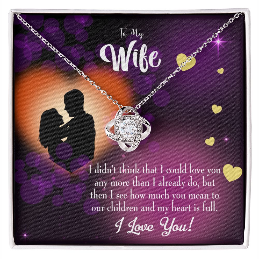 To My Wife My Heart is Full Infinity Knot Necklace Message Card-Express Your Love Gifts
