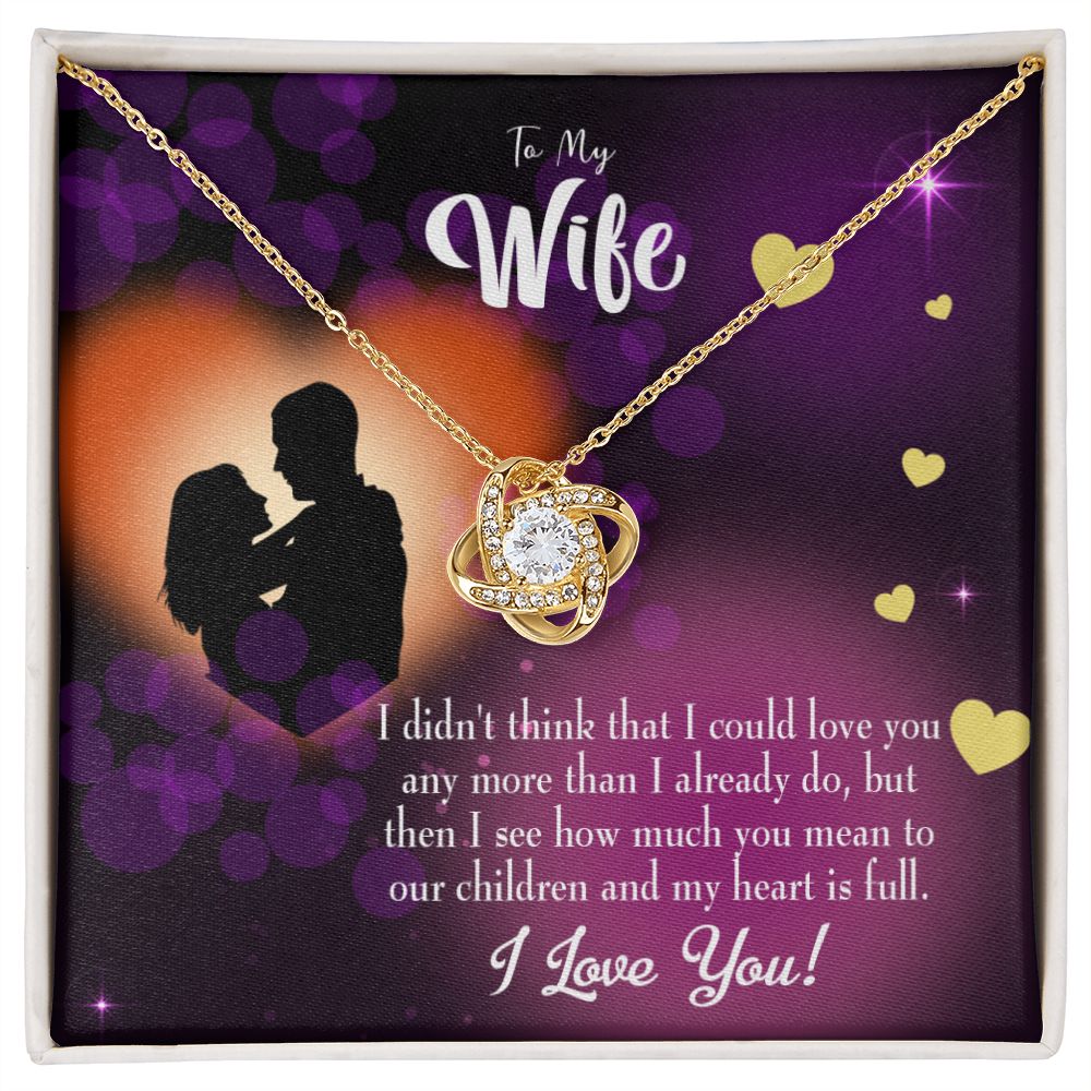 To My Wife My Heart is Full Infinity Knot Necklace Message Card-Express Your Love Gifts